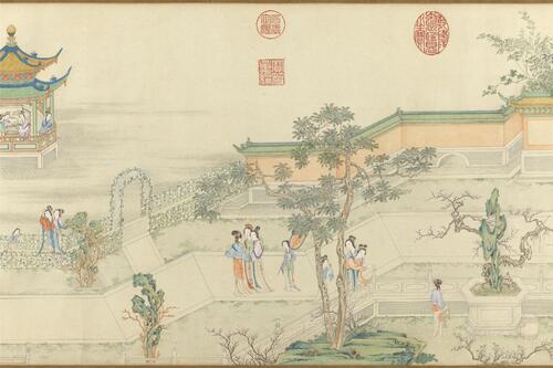 仿仇英汉宫春晓图卷.清.丁观鹏绘.41509x2107像素.台北故宫博物院藏