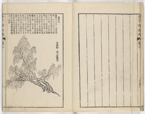 页面提取自－芥子园画传.初集.五卷.清.王槩等辑摹.日本宽延时期河南四郎右衛門彩色套印本-3