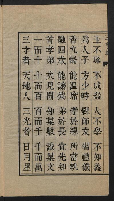 三字经.宋.王应麟编.1819年刊