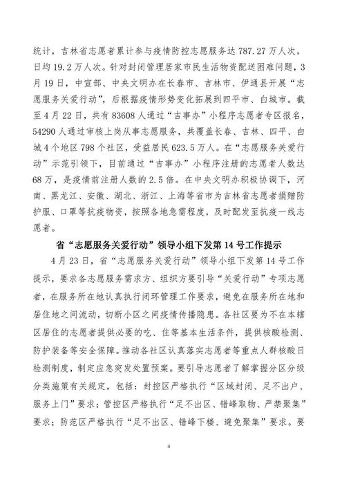 吉林志愿者在行动简报(43)